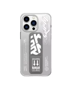 Skinarma Cosmo Grip-stand Case For Iphone 15 Pro 6.1-inch - Grey