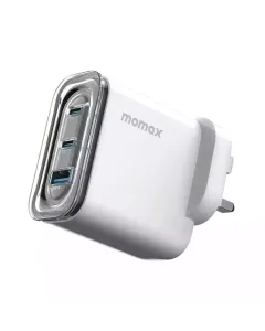 Momax 1-charge Flow+ 3-port 80w Gan Charger Usb-c & Usb-a