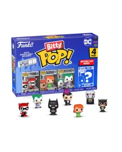 Funko Pop Bitty 4 Pack: Dc Comics- Batman The Animated Series Harley Quinn / Poison Ivy / The Joker / Mystery