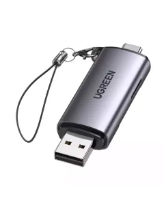 Ugreen Usb-c +usb-a To Tf/sd 3.0 Card Reader – Gray