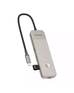Momax Onelink 8 In 1 Multi-function Usb-c Hub - Titanium