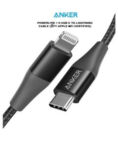 Anker PowerLine + II USB-C To Lightning (1.8m/6ft) Black-Black