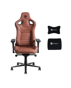 Hobot Dogfight Modern Racing Style Oem Pvc Leather Adjustable Armrest Ergonomic Gaming Chair - Brown