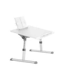 Multifunctional Adjustable Study Computer Desk Portable Foldable Aluminum Alloy Laptop Table For Bed Id-24b - White