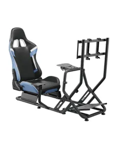 Lumi Racing Simulator Cockpit With Monitor Mount Lrs09-bs03 - Black/blue