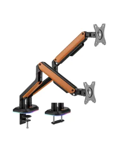 Lumi Elemental Gaming Monitor Arm For Dual Monitors With Rgb Lighting Ldt63-c024gl