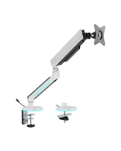 Lumi Heavy-duty Spring-assisted Monitor Arm With Rgb Lighting Ldt54-c012hl - White