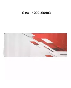 Gaming Mouse Pad - White And Red Shade (1200x600x3)