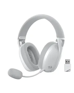 Redragon Ire Pro Ultra-light 7.1 Surround Sound Wireless Gaming Headset For Pc, Ps4, Switch And Phone - Grey/White