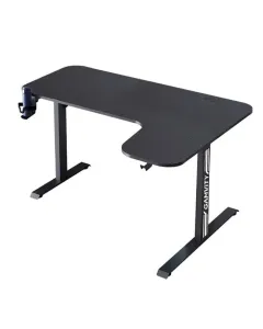 Gamvity Gaming L Shaped Gaming Desk 160x(60-100*)x75cm - Rigth Corner - Black