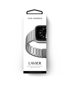 Viva Madrid Lavier Metal Watch Strap For Apple Watch 42/44/45MM - Silver