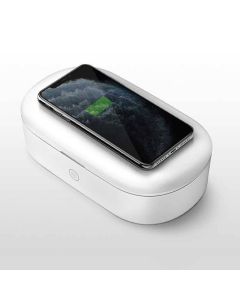 Viva Madrid Vanguard Vault Pro UV Sanitizing Box with Wireless Charger 10W - White