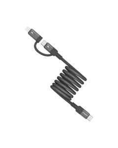 Momaxmag.link Duo Magnetic Usb-c To Usb-c & Lightning Cable 60w - 1m - Black