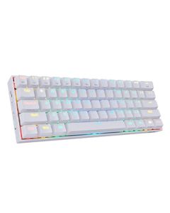  REDRAGON DRACONIC WIRELESS RGB MECHANICAL KEYBOARD (WHITE) - DUST-PROOF BROWN