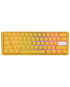 Ducky One 3 Mini 60% Hotswap RGB Double Shot PBT QUACK Mechanical Keyboard - Yellow (Cherry RGB Red)