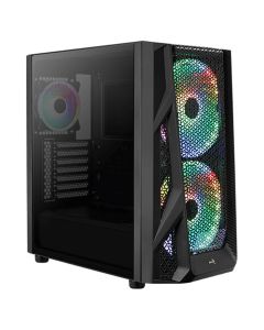 Aerocool AirHawk Duo ARGB Mid Tower Case – Black