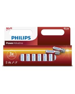 PHILIPS Power Alkaline Battery 1.5V - AA x 12 PCS