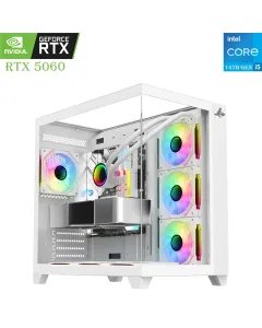 GAMING PC SHARX – Intel Core i5 14th Gen | RTX 5060 8GB | 1TB SSD | 16GB RAM – White Build