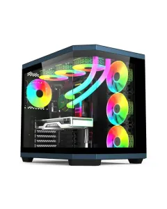 Acer V950 Mid Tower Two Panel Front & Left Side Tempered Glass Case with 7 RGB Fans - Black
