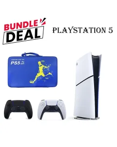 PS5 Slim Digital Console (R2) Bundle – Includes Controller + Carrying Bag Blue