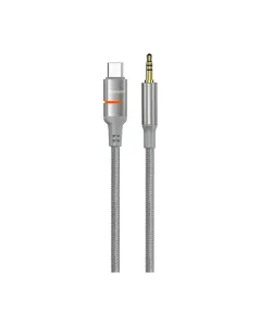 Porodo Aux To Usb-c Led Light Cable Cbl029 1.2m - Grey