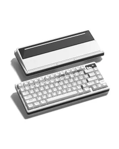 Womier SK71 Pro – 75% Wireless Aluminum Mechanical Keyboard with VIA Support - White with POM Piano switches English And Arabic