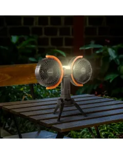 Porodo Lifestyle Dual-Head Oscillating Fan - Black