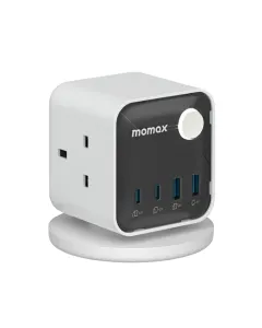 Momax 1-Charge Work Flow 3-Outlet GaN Power Cube 30W with USB Ports - White (US20UKW)
