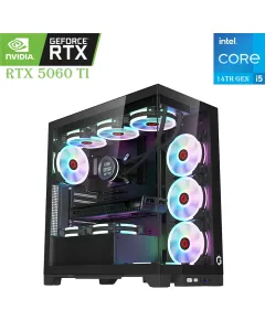 Gaming Pc – Intel Core I5 (14th Gen), Rtx 5060 Ti 8gb, 1tb Ssd, 16gb Ram – Black