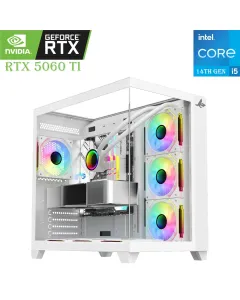 Gaming Pc – Intel Core I5 (14th Gen), Rtx 5060 Ti 8gb, 1tb Ssd, 16gb Ram – White