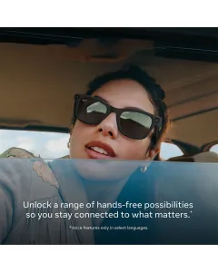 Ray-Ban Meta - Wayfarer glasses with Meta AI, Audio, Photo, Video Compatibility - Green Lenses - Shiny Black