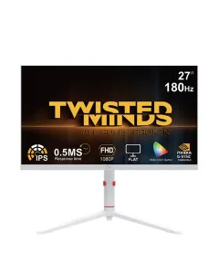 Twisted Minds 27'' FHD, 180Hz, 0.5 ms, Gaming VESA READY, With Speaker RGB, Adjustable Stand Gaming Monitor - White