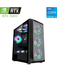 Gaming PC – Intel Core i5 14th Gen | RTX 5060 8GB | 1TB SSD | 16GB RAM Black