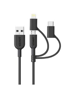 Anker PowerLine II 3 in 1(0.9m) - Black