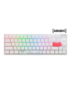 Ducky One 2 SF Red Switch Keyboard - White - Arabic Layout