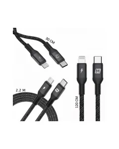 Momax Elitelink 3 Premium Lightning To Type-c Cables (30cm, 2.2m, 1.2m)