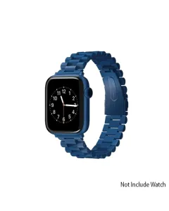 Viva Madrid Dayton Metal Watch Strap Compatible With Apple Watch 42,44,45 mm - Blue