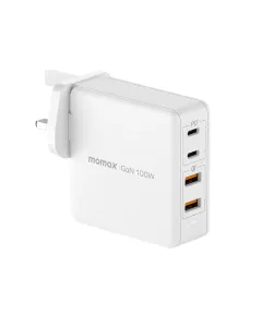 MOMAX ONEPLUG 100W 4-PORT GAN CHARGER - WHITE