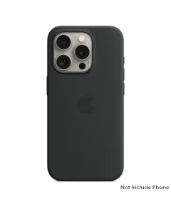 Apple Iphone 15 Pro 6.1 Inch Silicone Case With Magsafe — Black