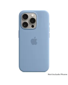 Apple Iphone 15 Pro Max 6.7 Inch Silicone Case With Magsafe — Winter Blue