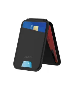 Momax 1-wallet Magnetic Card Holder With Stand - Black