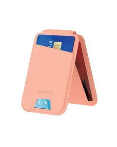Momax 1-wallet Magnetic Card Holder With Stand - Pink