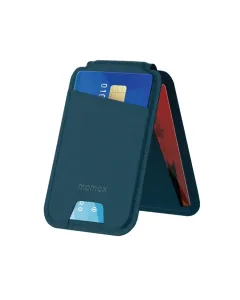 Momax 1-wallet Magnetic Card Holder With Stand - Blue