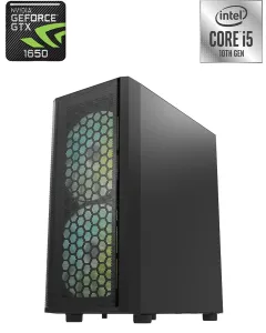 Darkflash Dk360 Meshed Intel Core I5-10400f (10th Gen) gTX 1650 Front Panel Atx Gaming Pc
