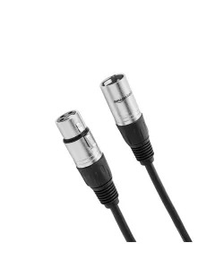Amazon Basics 2-pack Xlr Microphone Cable Male To Female For Speaker Or Pa System, All Copper Conductors, 6mm Pvc Jacket, 25 Ft - Black
