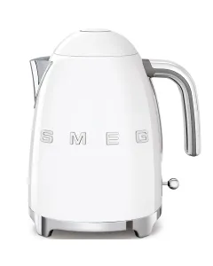 Smeg 50's Style Electric Kettle, White 1.7 Litre Capacity. Limescale Filter. 3000w Fast Boiling. Klf03whuk