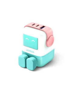 Ugreen Nexode 65w 3-port Gan Fast Charger - Pink Blue