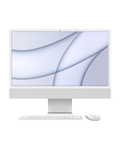 Apple 24-Inch IMAC With Retina 4.5K Display : APPLE M1 Chip With 8-Core CPU AND 7-Core GPU, 256GB - Silver - Arbic