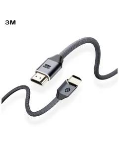 Powerology 8k 3mtr Hdmi Braided 24k Gold Plated Connectors Hdmi Cable
