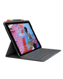 Logitech Slim Folio For iPad [7th Gen Arabic] Graphite